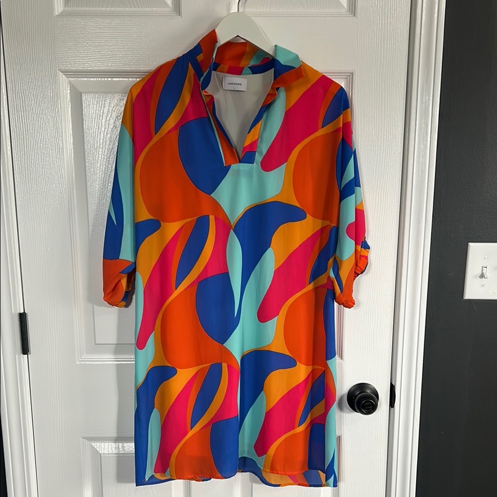 Colorful Abstract Print Dress
